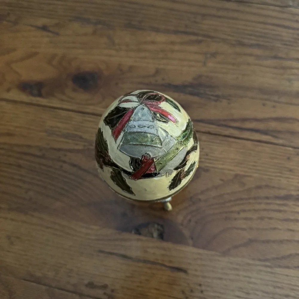 Vtg Floral Cloisonne‎ Enameled Brass 5
